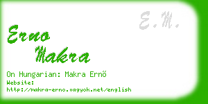 erno makra business card